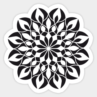 Decorative Mandala Flower Black Mandala Sticker